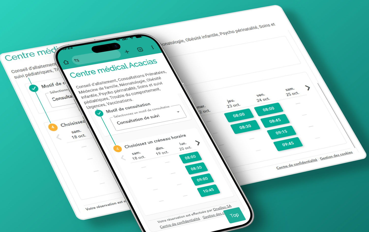 Rendez-vous en ligne au Centre médical des Acacias